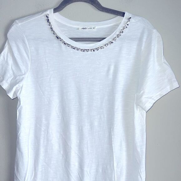 Edgely embellished short sleeve top size medium - Picture 2 of 4